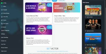 BetVictor Casino: Акции