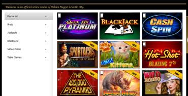 Golden Nugget casino: Игры