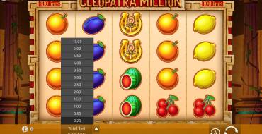 Cleopatra Million: Ставка