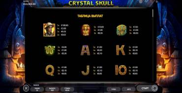 Crystal Skull: Таблица выплат