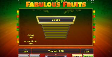 Fabulous Fruits: Риск-игра