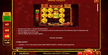 Hot Slot: 777 Coins: Правила