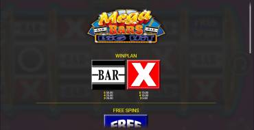 Mega Bars: Big Hit Jackpot King: Таблица выплат