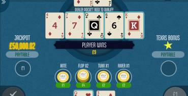 Progressive Texas Hold’em Bonus Poker: Выигрыш