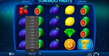 Tornado Fruits: Ставка